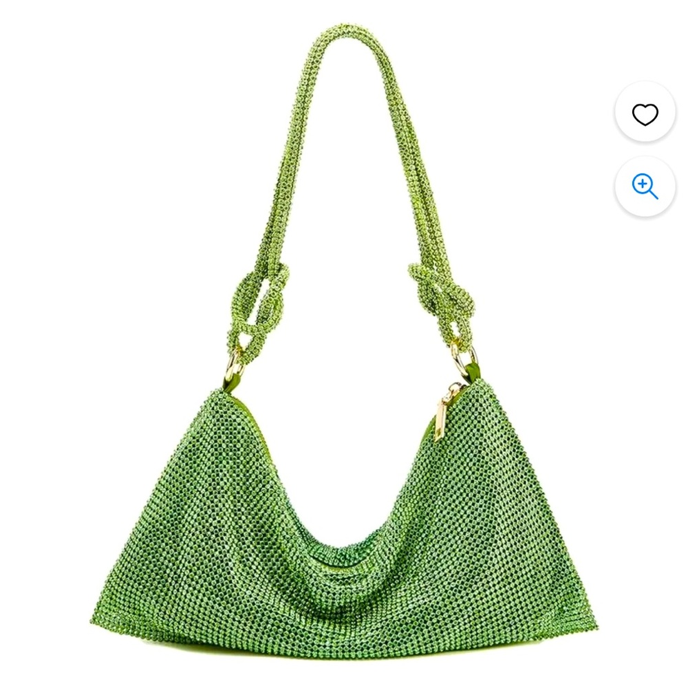 Crystal Knot Bag - Green - Brand New